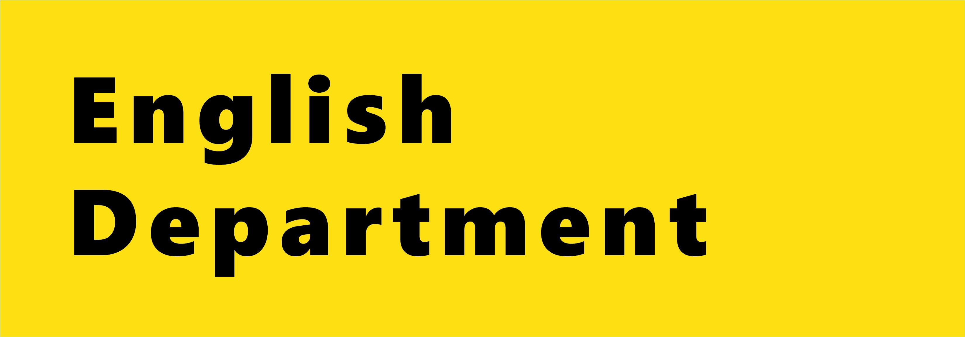 English Department banner