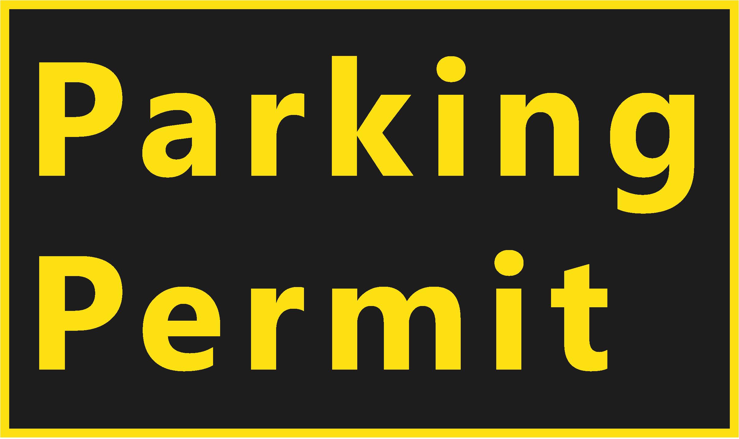 Parking permit banner
